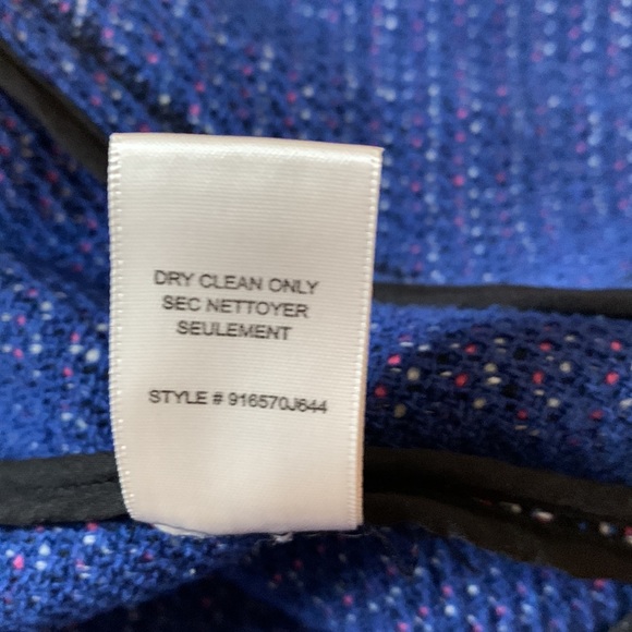 Rebecca Taylor navy pink white stretch tweed jacket - Picture 10 of 10